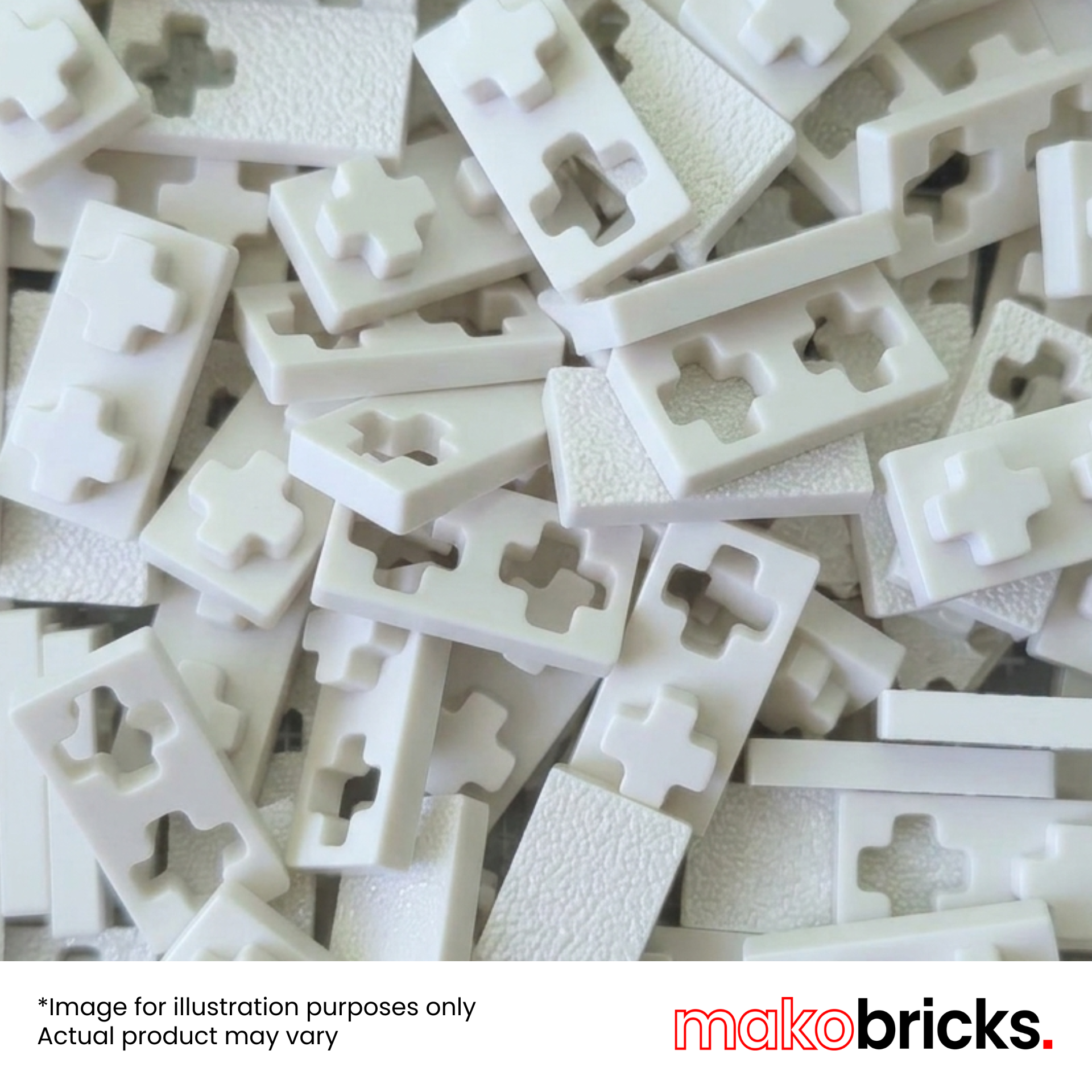 Classic Twin White 100pcs - MAKOBRICKS - Building Bricks